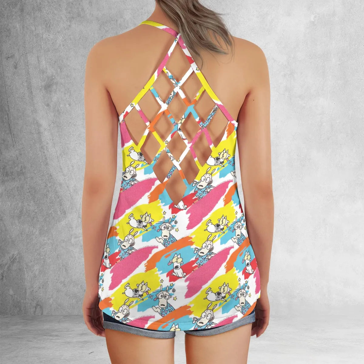 Criss Cross Tank Top - T4KA5UBM