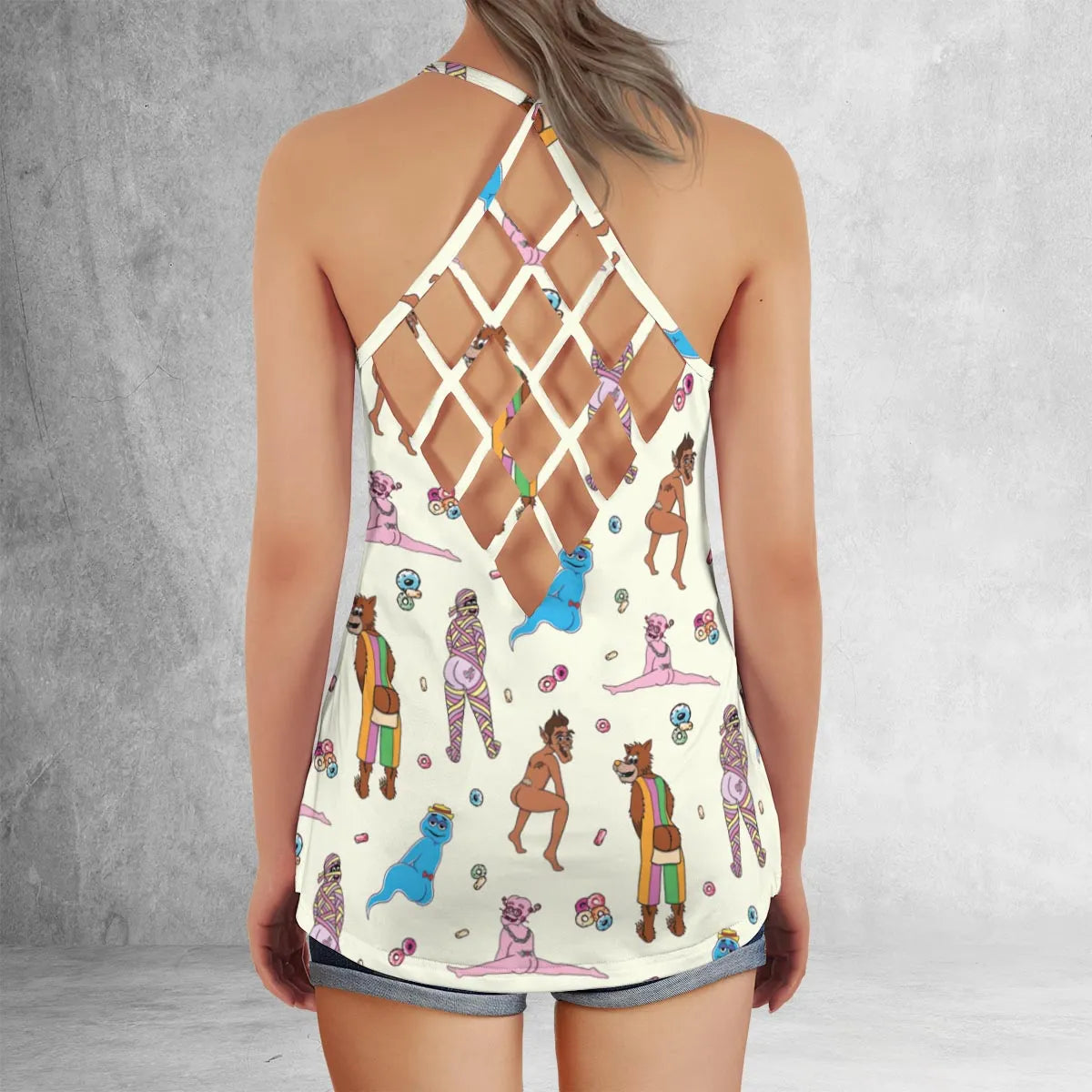Criss Cross Tank Top - 3H6DLCY4