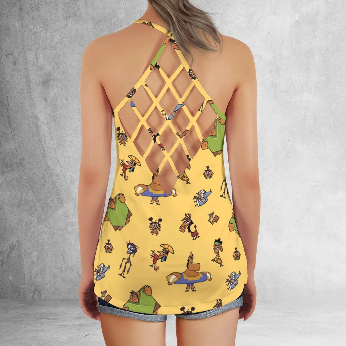 Criss Cross Tank Top - U3E9A2FV