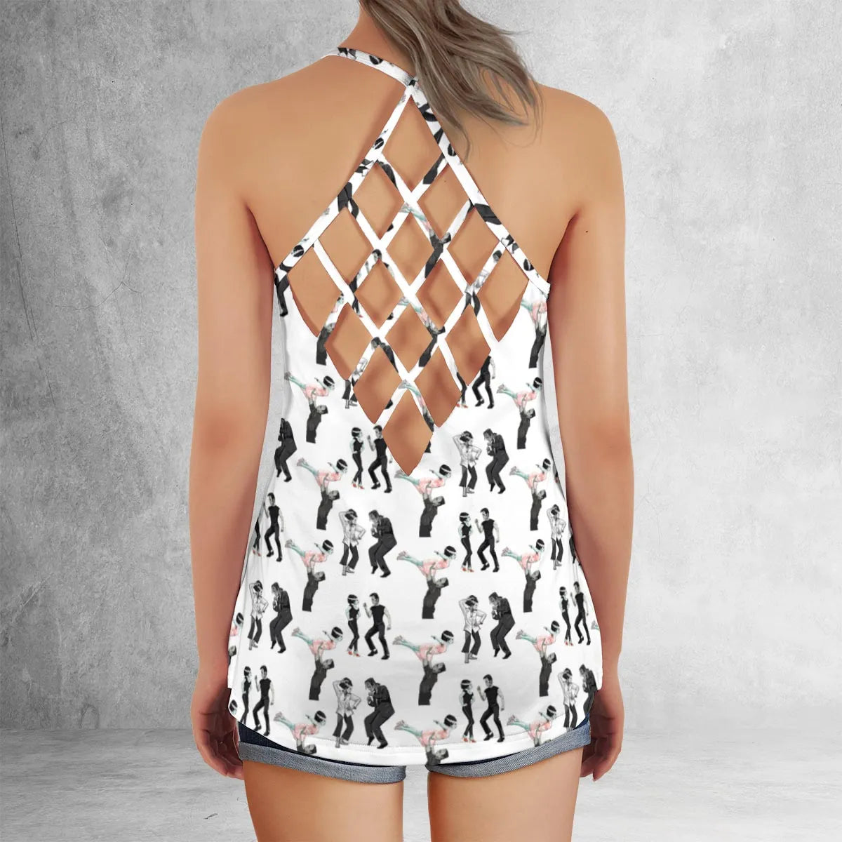 Criss Cross Tank Top - QDELVKVU