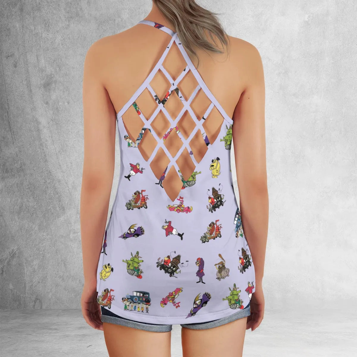 Criss Cross Tank Top - APRD52JW