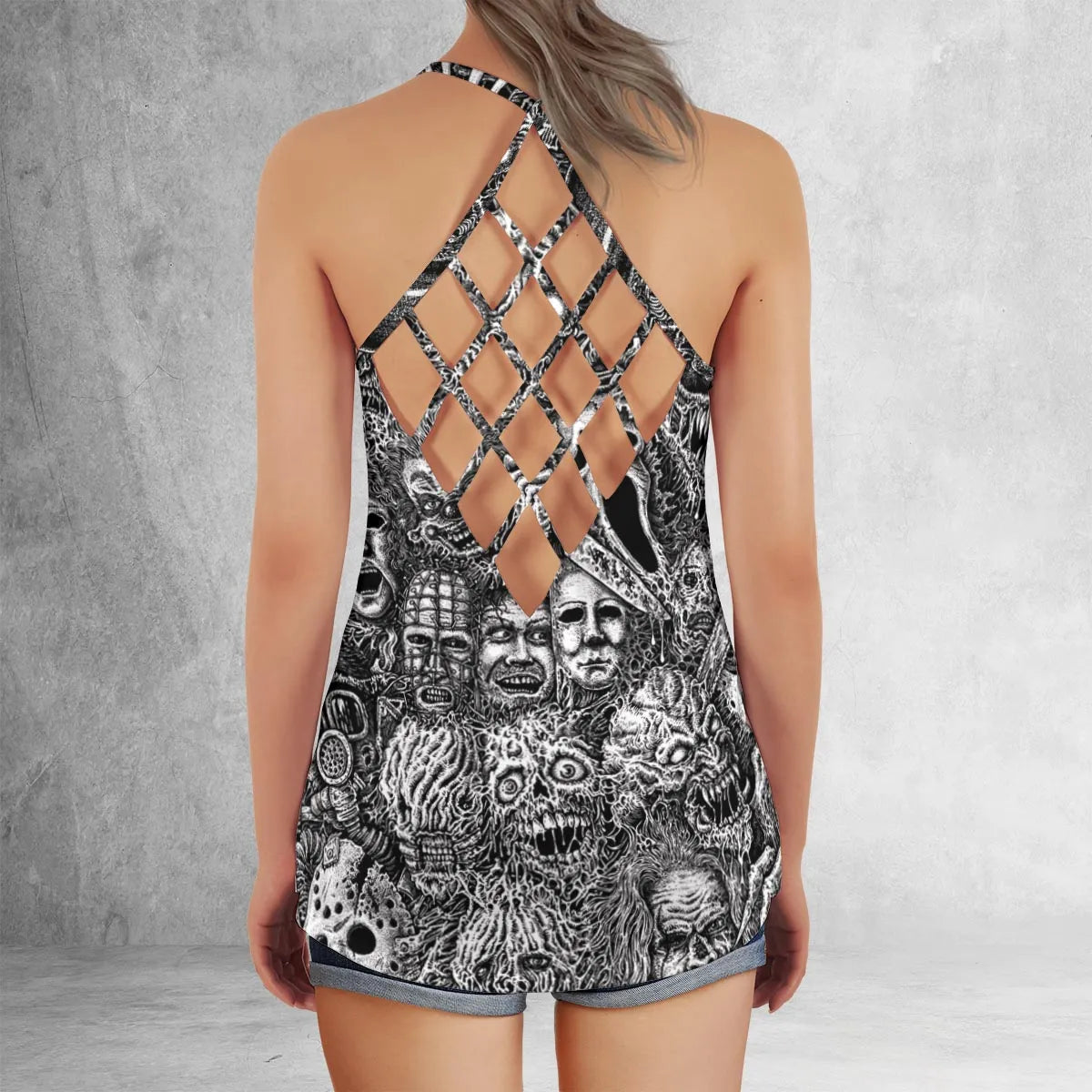 Criss Cross Tank Top - JXVGFWKM
