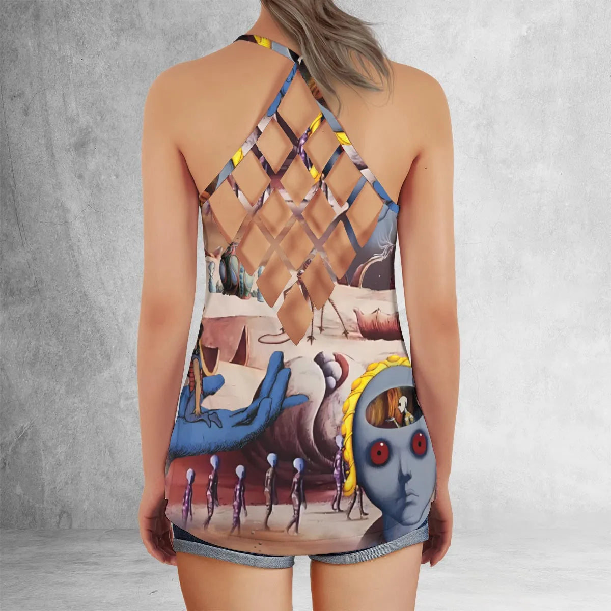 Criss Cross Tank Top - MBDT61RW