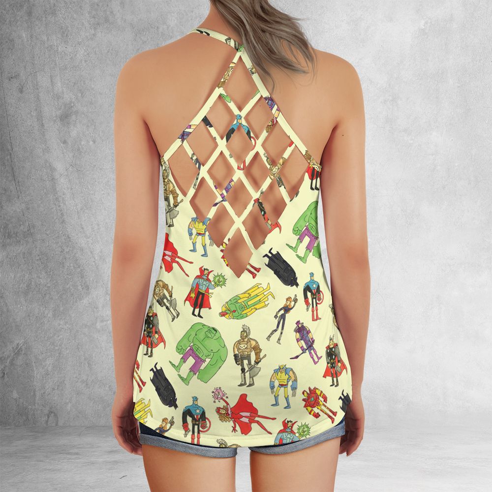 Criss Cross Tank Top - YRHZF6BU -  - 3