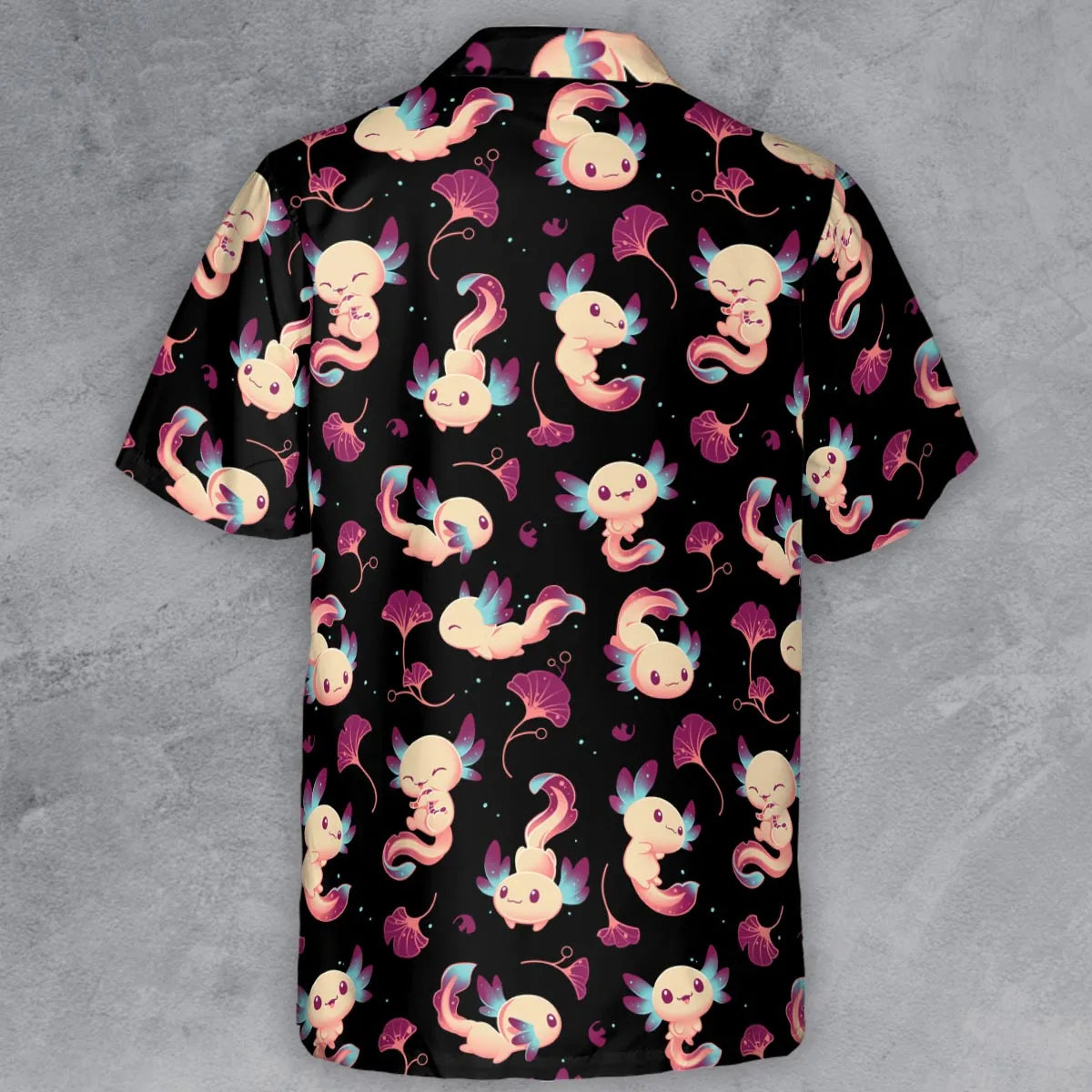 Axolotl Wonders Cute Salamanders Pattern Button Down Shirt