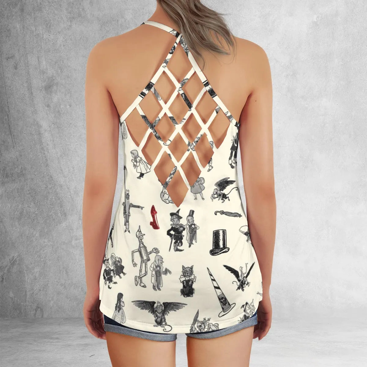 Criss Cross Tank Top - GQ36WQYL
