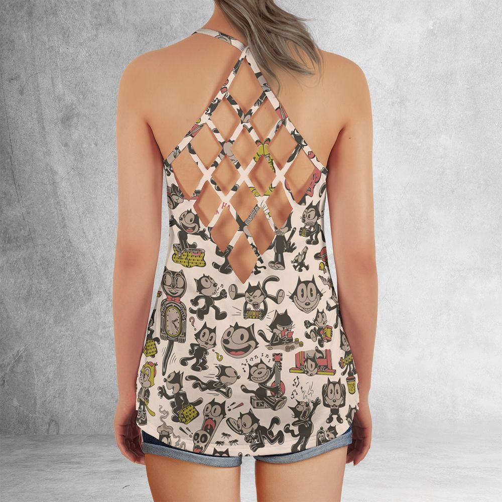 Criss Cross Tank Top - UXEPR17S -  - 3
