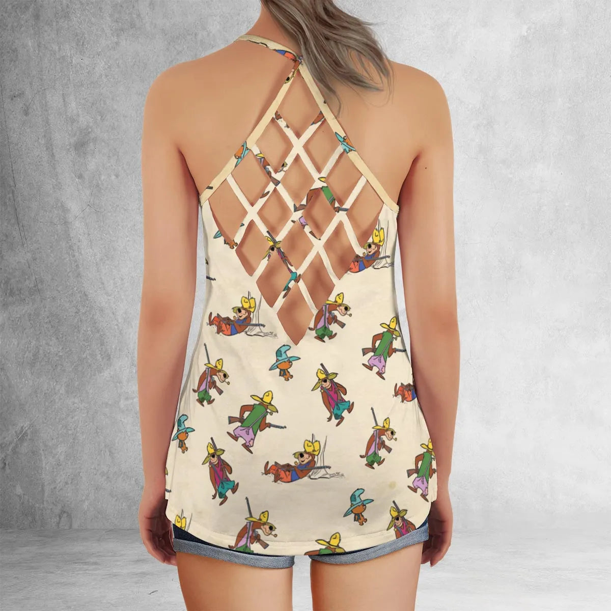 Criss Cross Tank Top - U6ZM1BDU