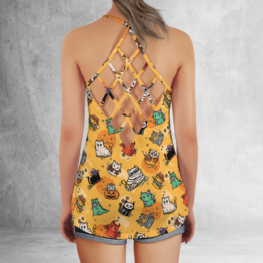 Criss Cross Tank Top - L115RGPY -  - 3