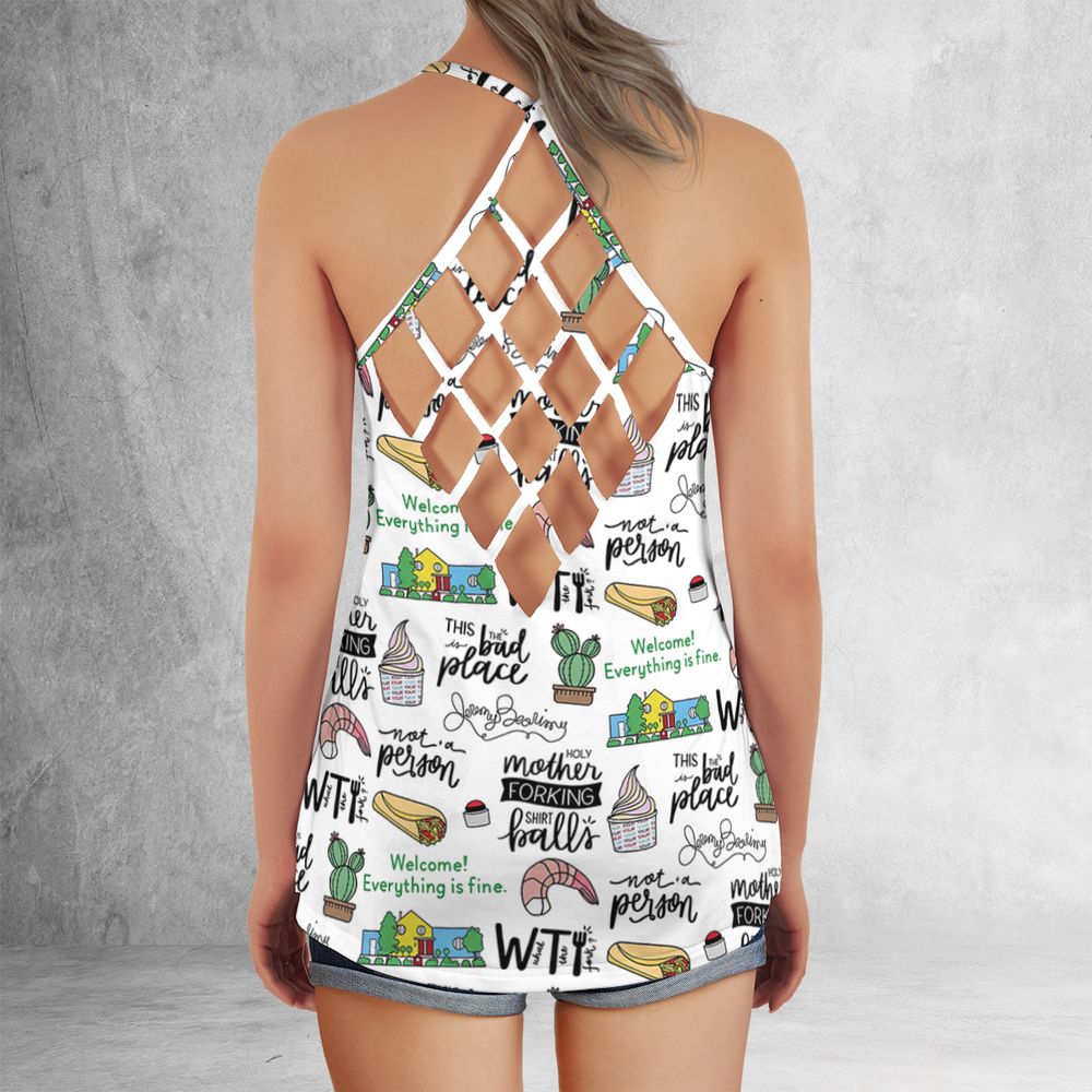 Criss Cross Tank Top - 8RFY157K -  - 3