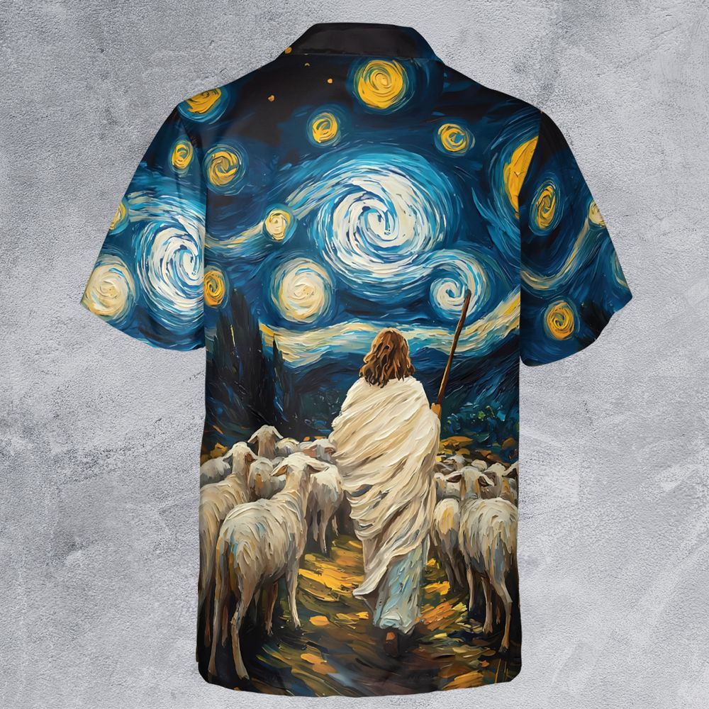 Shepherd Sheep Starry Night -  - 3