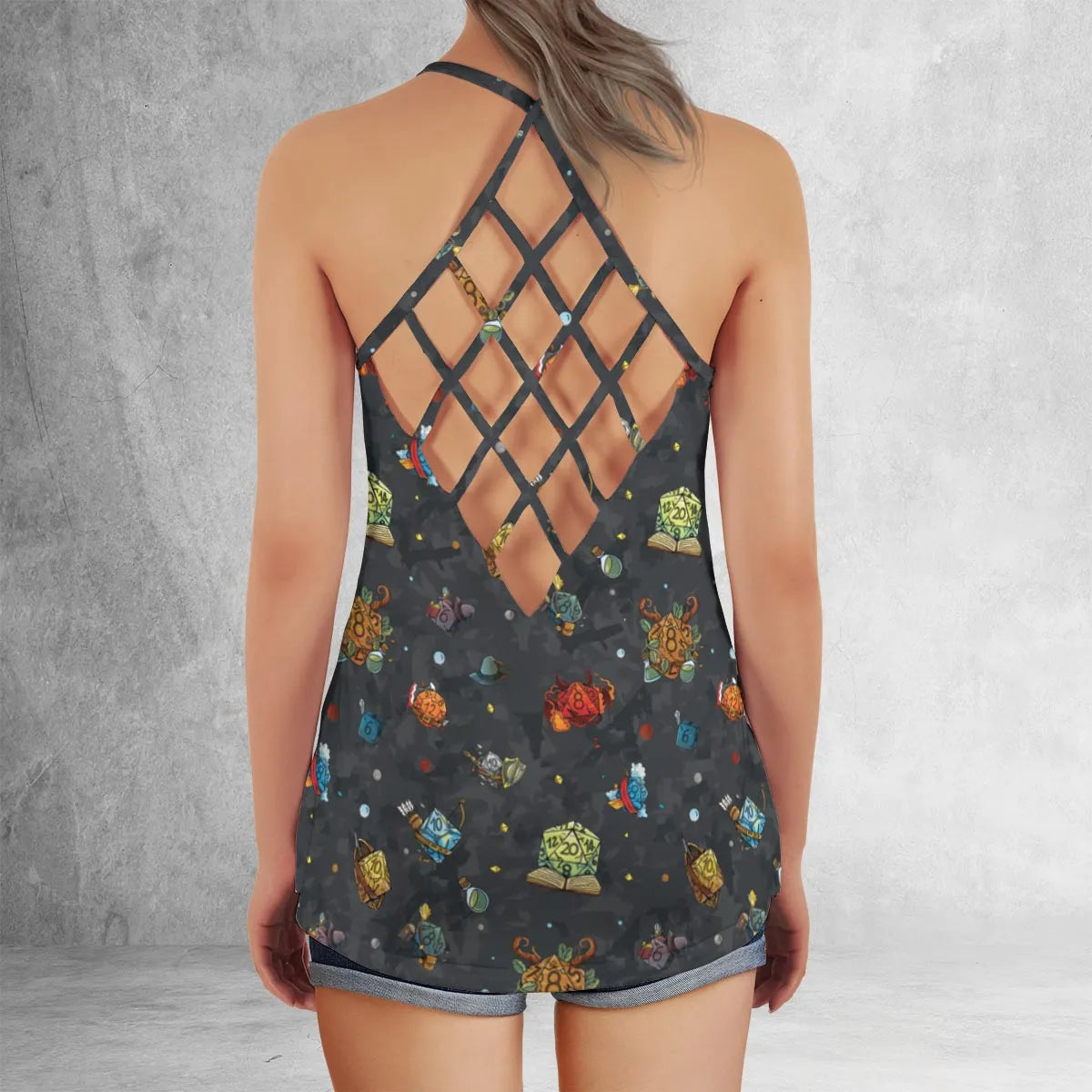 Criss Cross Tank Top - 6FY52CMY