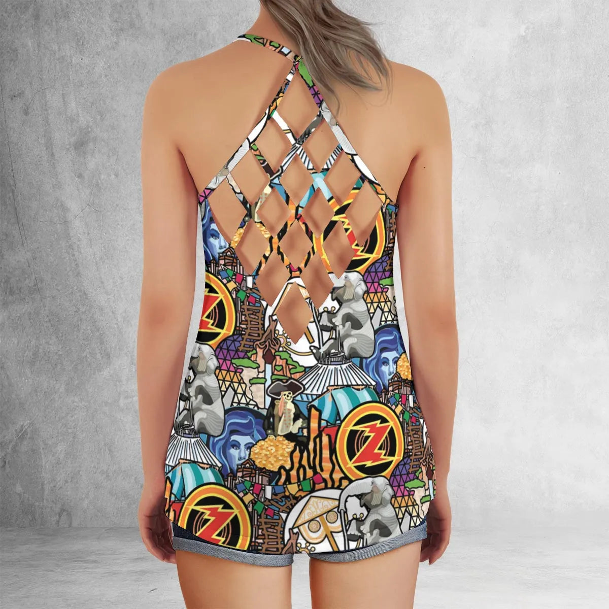 Criss Cross Tank Top - TRJ76JS3