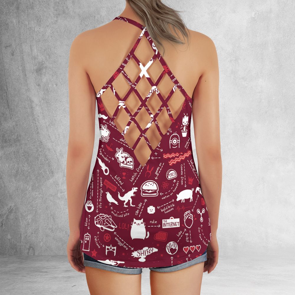 Criss Cross Tank Top - Y5ERDE1X -  - 3