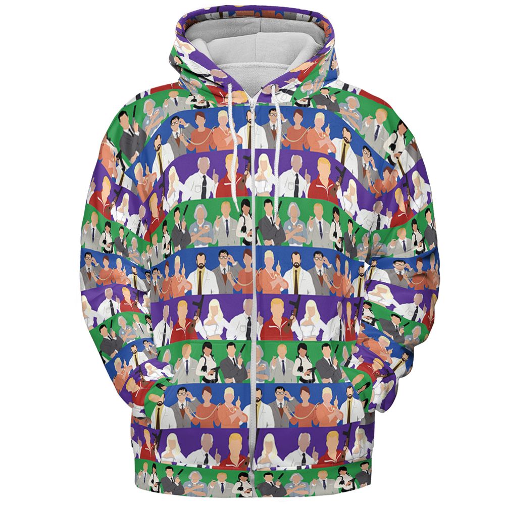 All-over Print Hoodie - QB9HS6Y5 -  - 3
