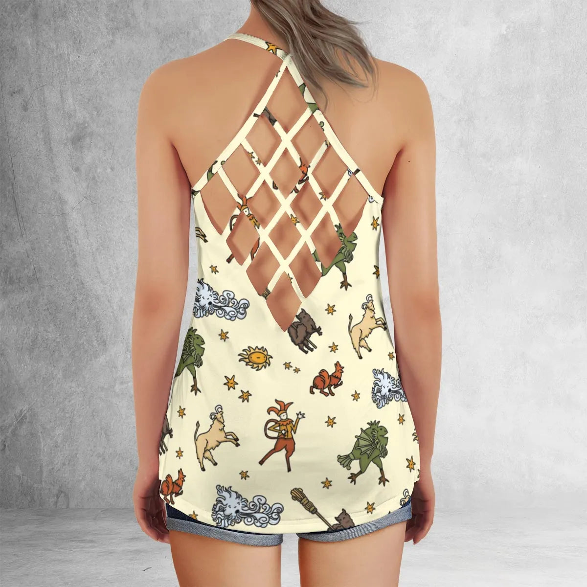 Criss Cross Tank Top - WWMQD5LA
