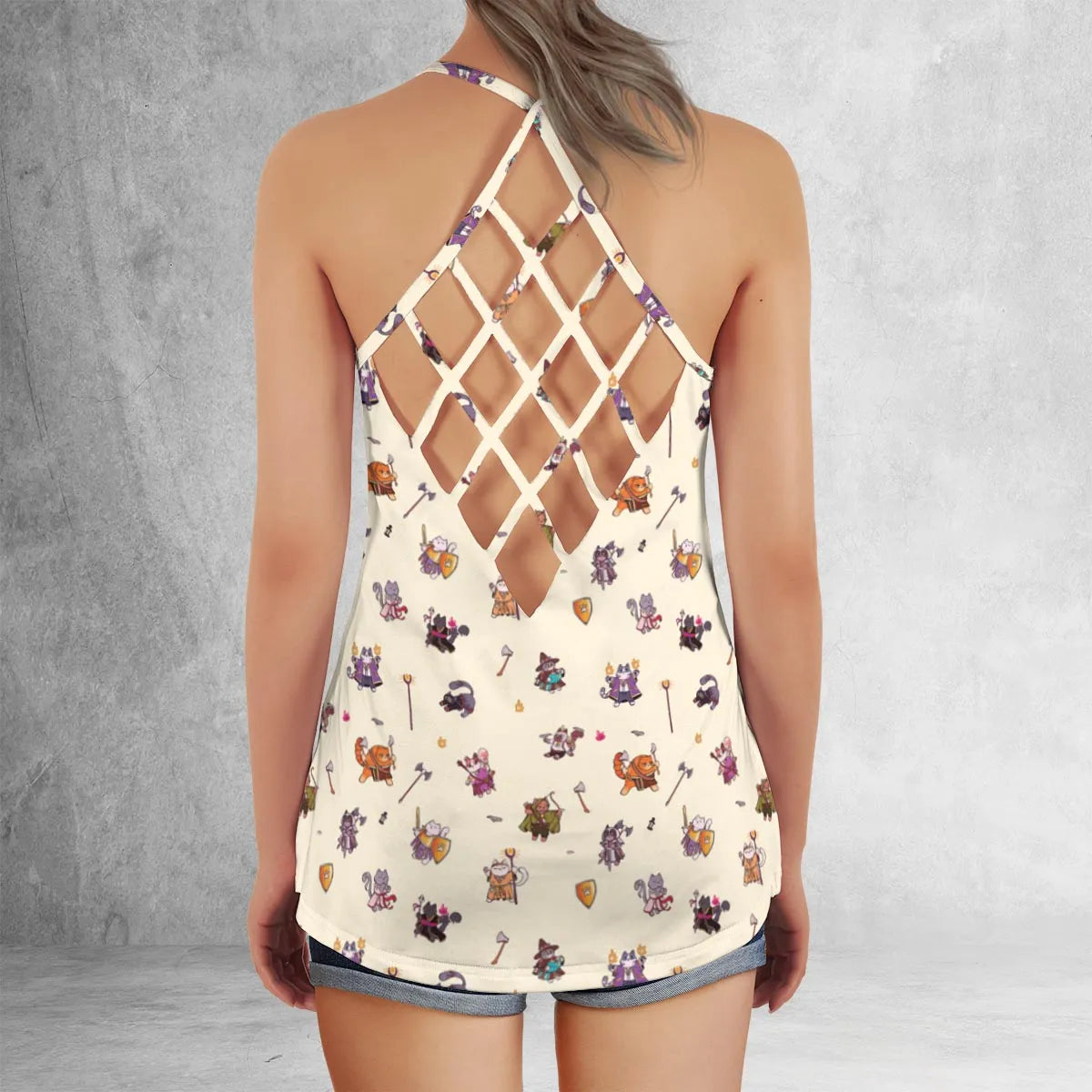 Criss Cross Tank Top - JZRRUNSG
