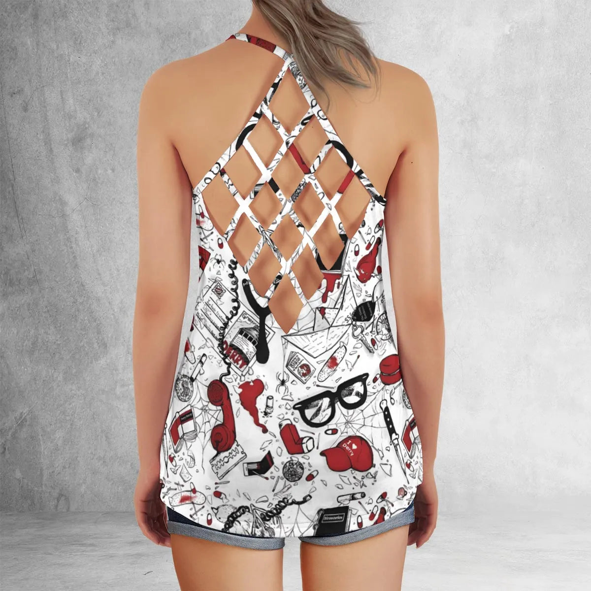 Criss Cross Tank Top - 116NX4ZU