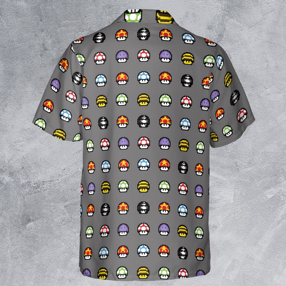 Retro Pixels Mushroom Pattern -  - 3