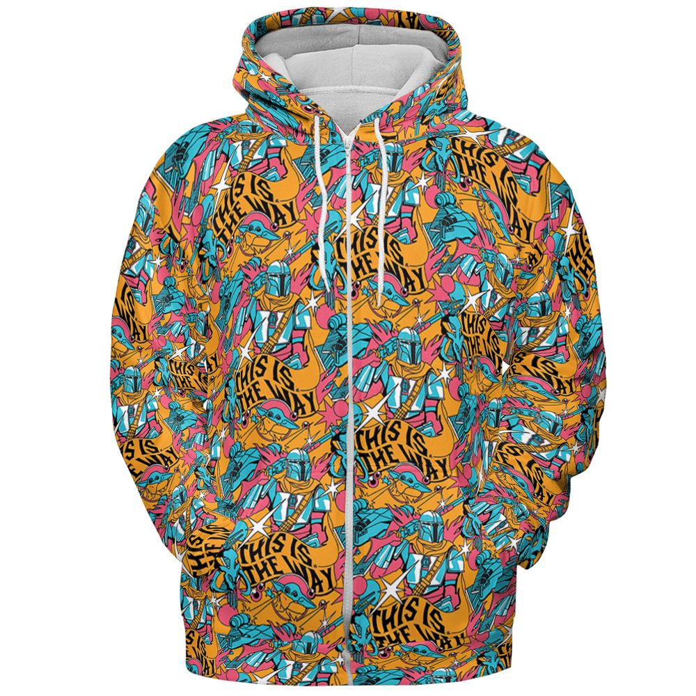 All-over Print Hoodie - FLD5GPND -  - 3