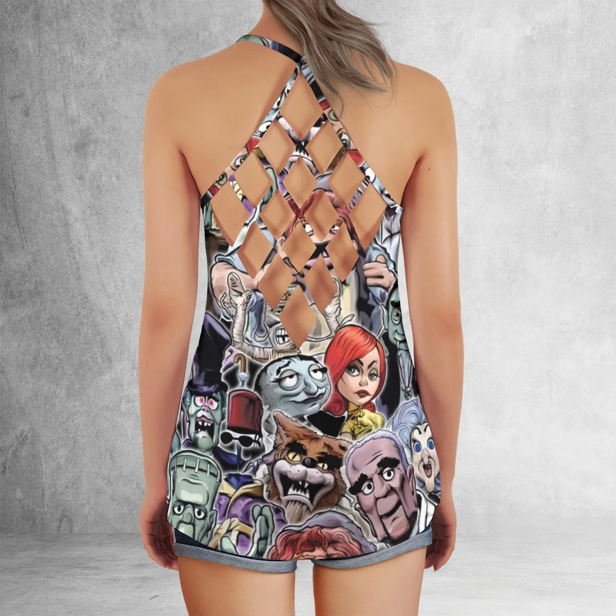 Criss Cross Tank Top - BL1RSALN