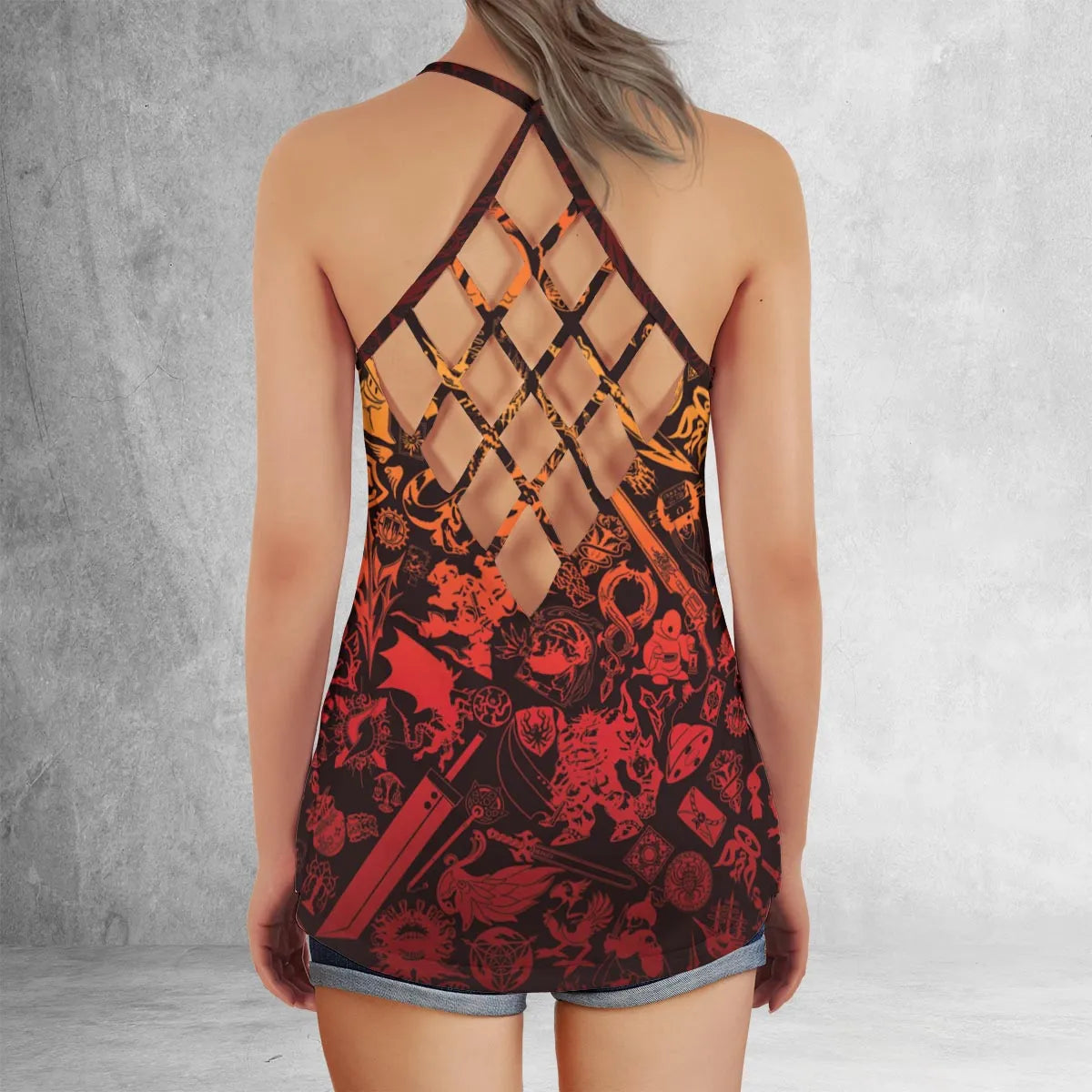 Criss Cross Tank Top - TEUU67Q1
