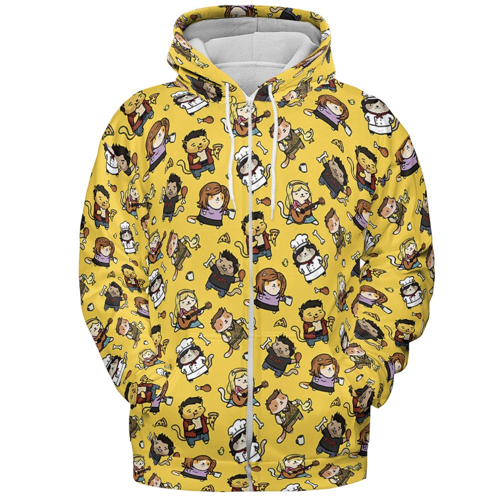 All-over Print Hoodie - 7YCN78VQ -  - 3