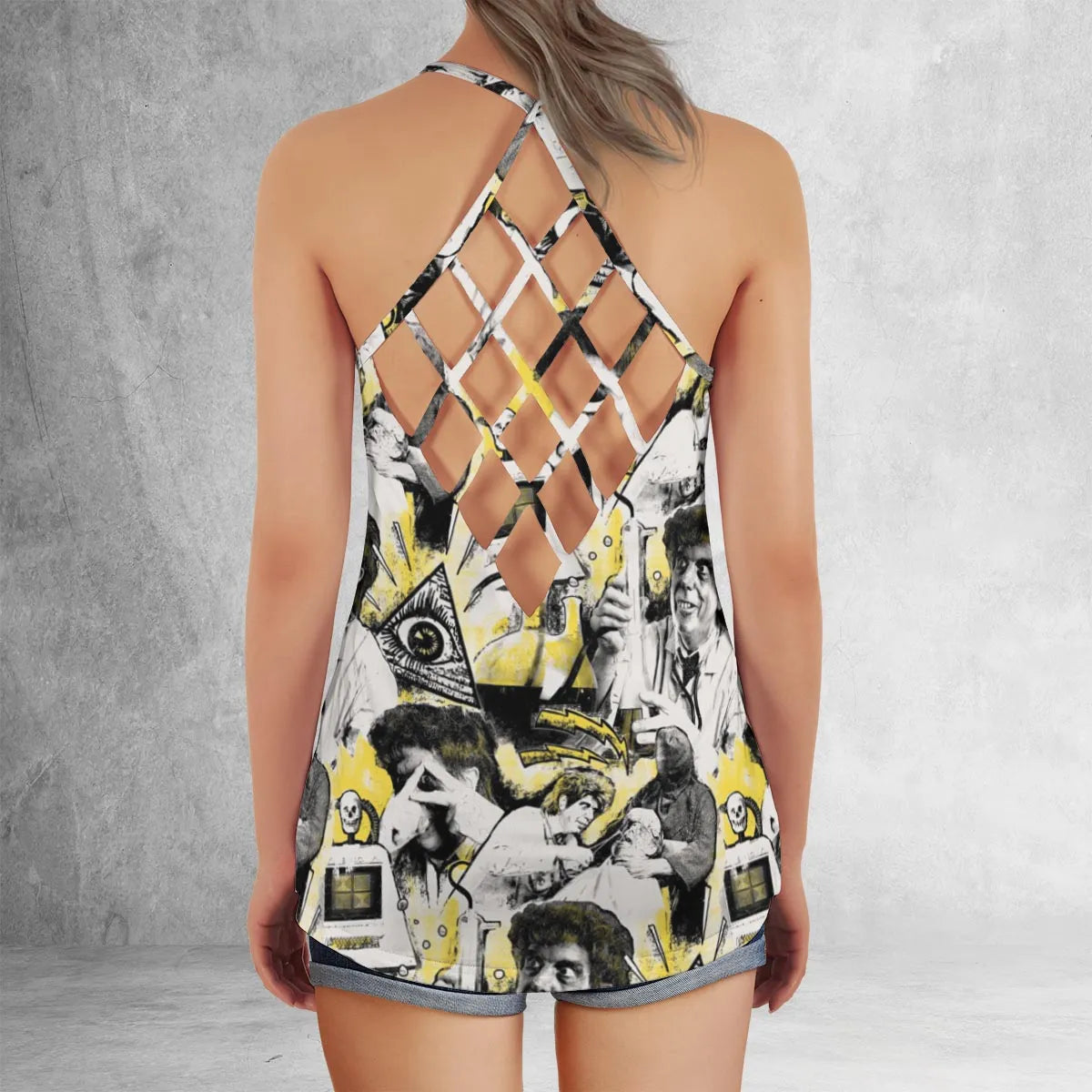 Criss Cross Tank Top - V3TX8NEV