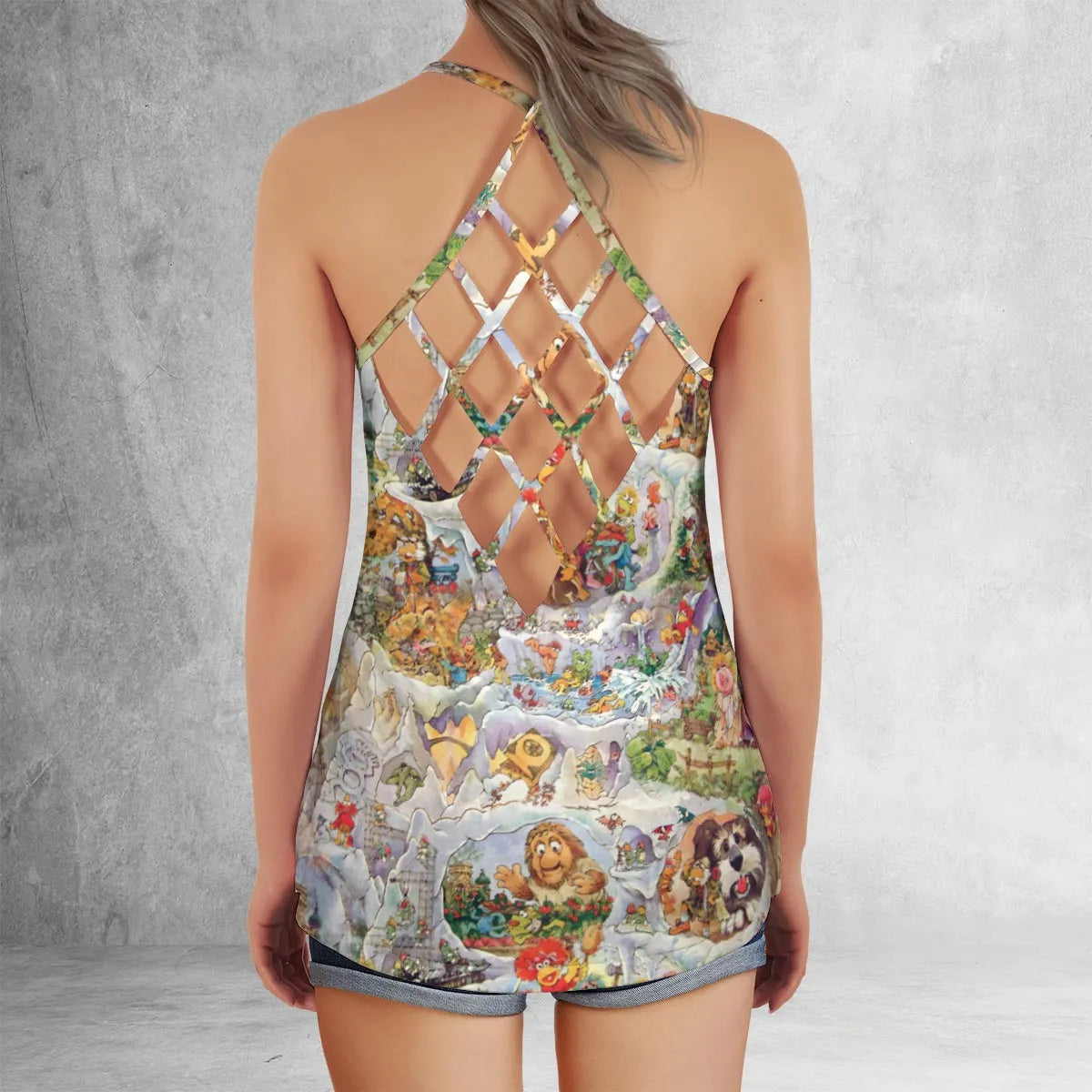 Criss Cross Tank Top - D6MUNKZB