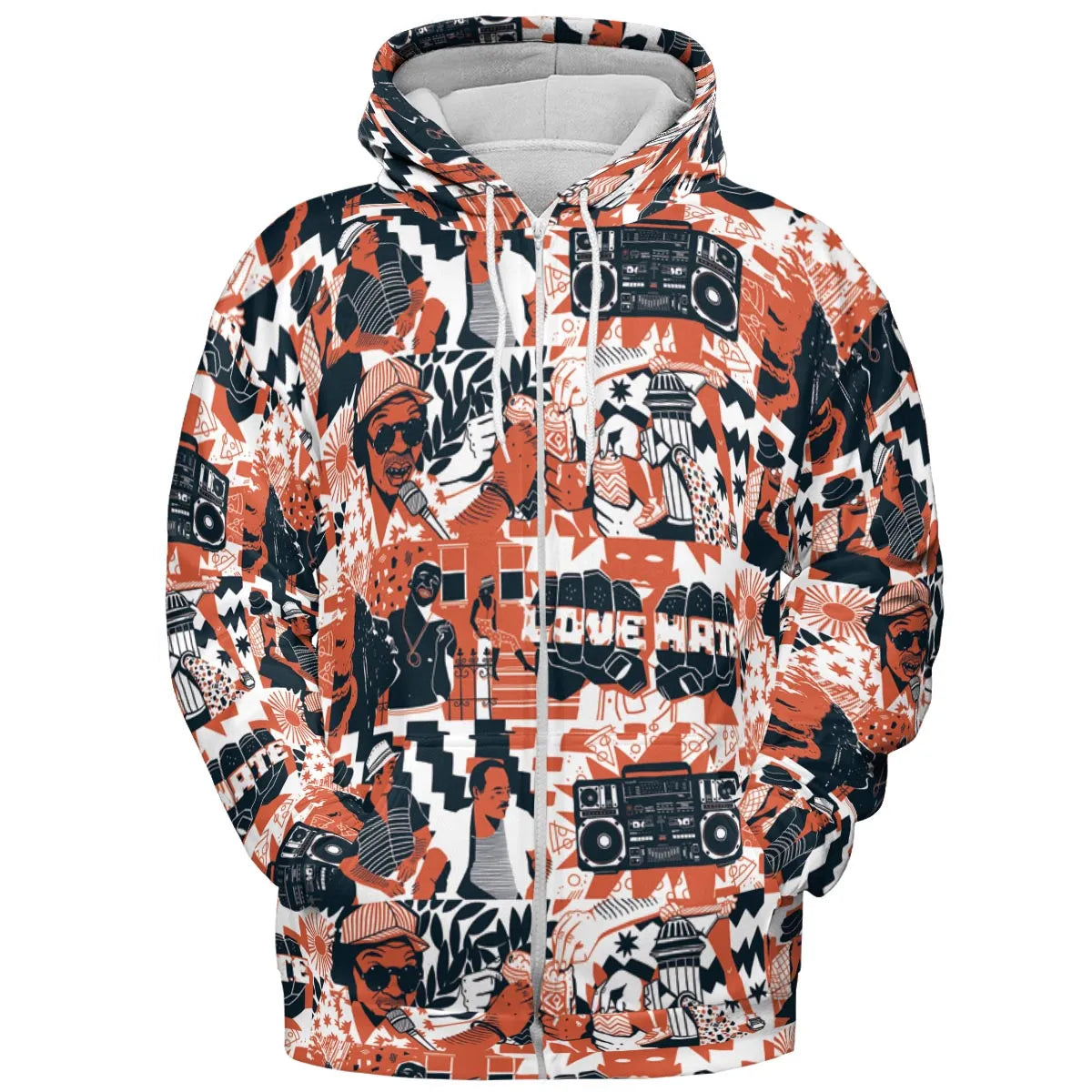All-over Print Hoodie - 2KRNRXUC