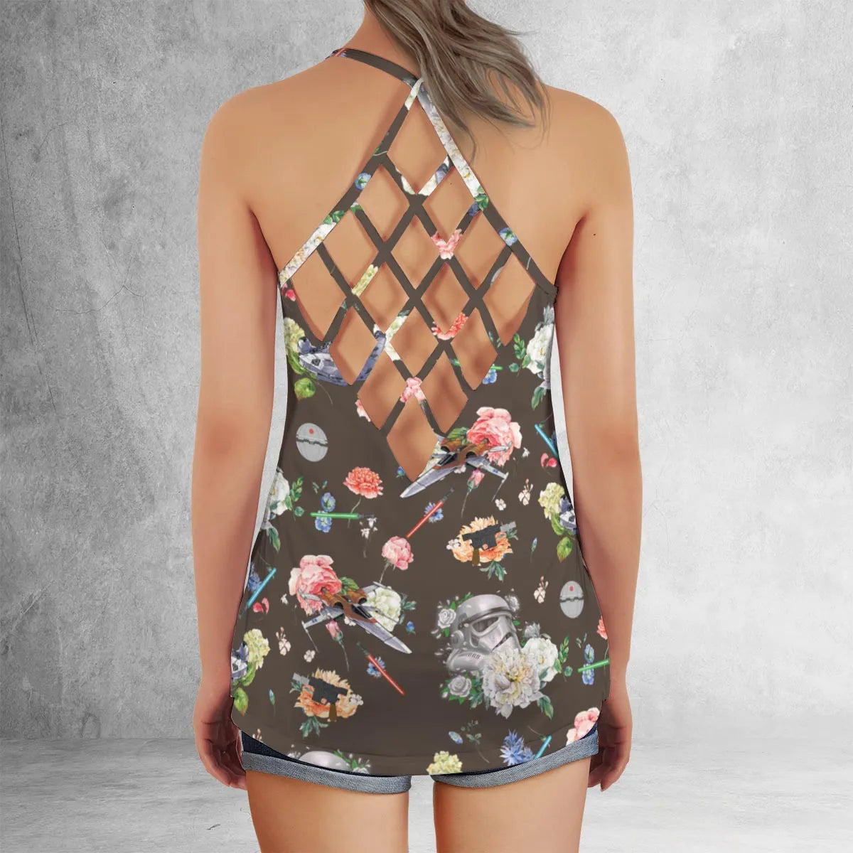 Criss Cross Tank Top - ZQTMCJSD