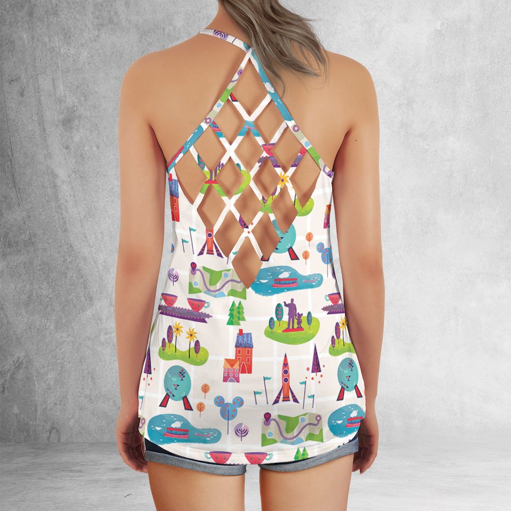 Criss Cross Tank Top - XHY3U3NS -  - 3