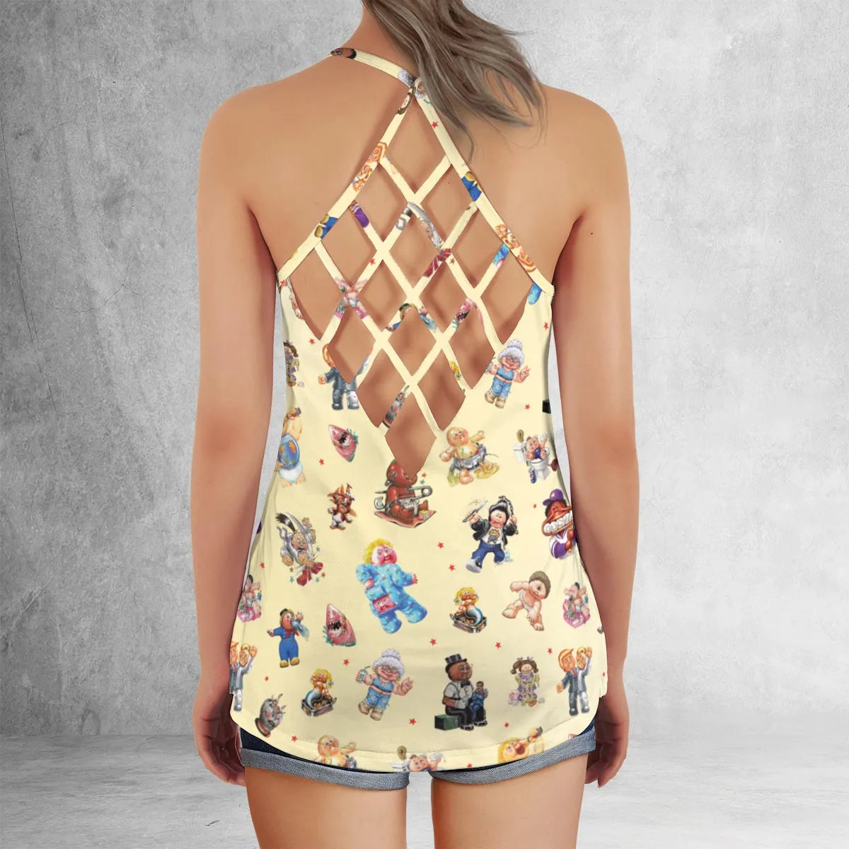 Criss Cross Tank Top - PVQ93KVW