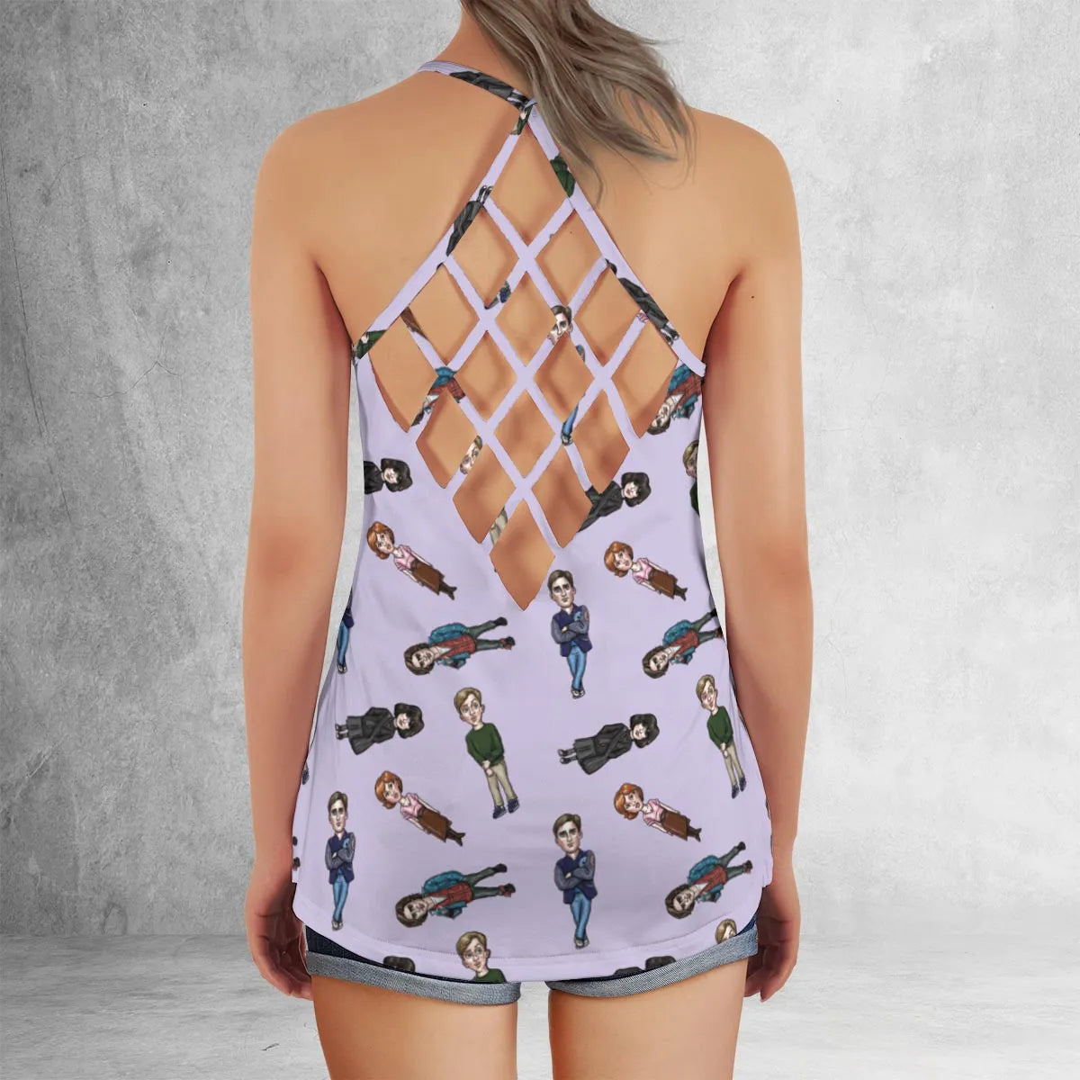 Criss Cross Tank Top - XU5GWFHX