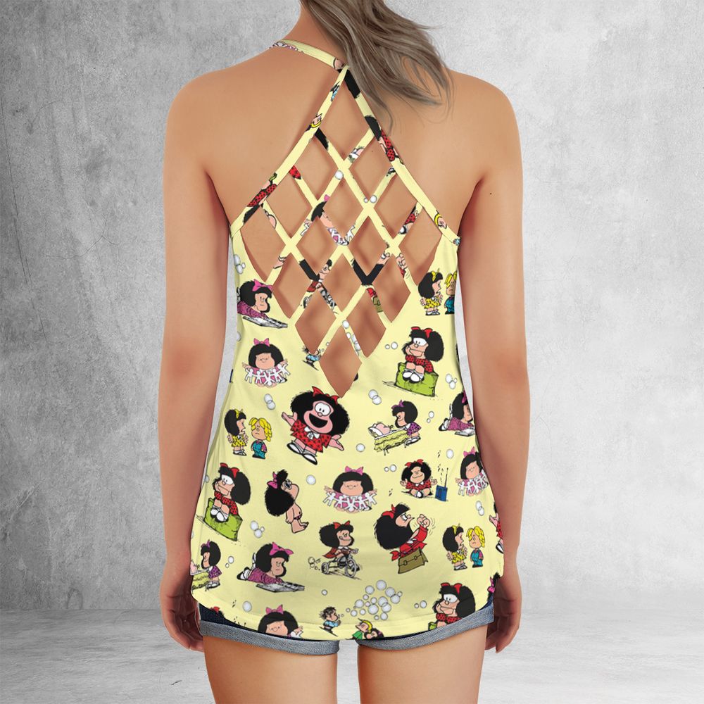 Criss Cross Tank Top - ZLL9UXVY -  - 3
