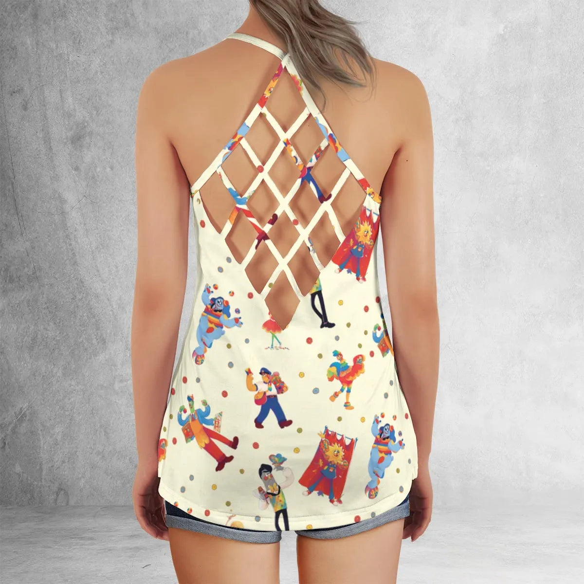 Criss Cross Tank Top - BJR6RPA4
