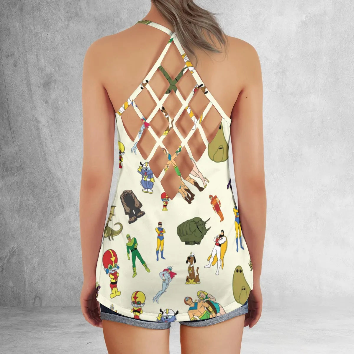 Criss Cross Tank Top - U8K4988B
