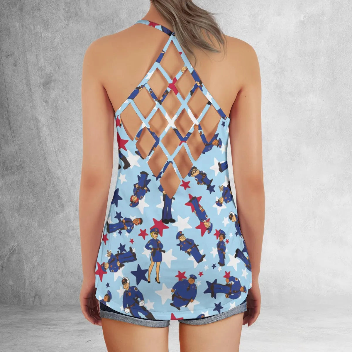 Criss Cross Tank Top - XYWVGLSD