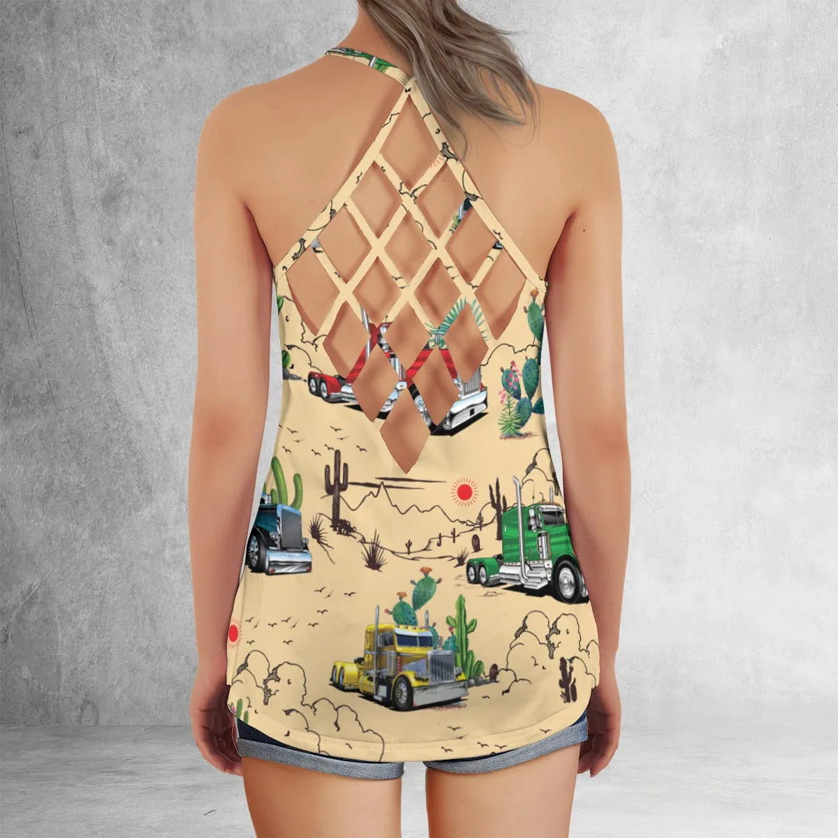 Criss Cross Tank Top - WTP1FGZH
