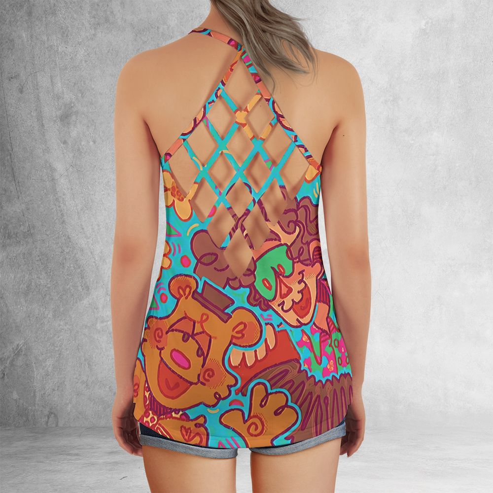 Criss Cross Tank Top - BYQ6XF98 -  - 3