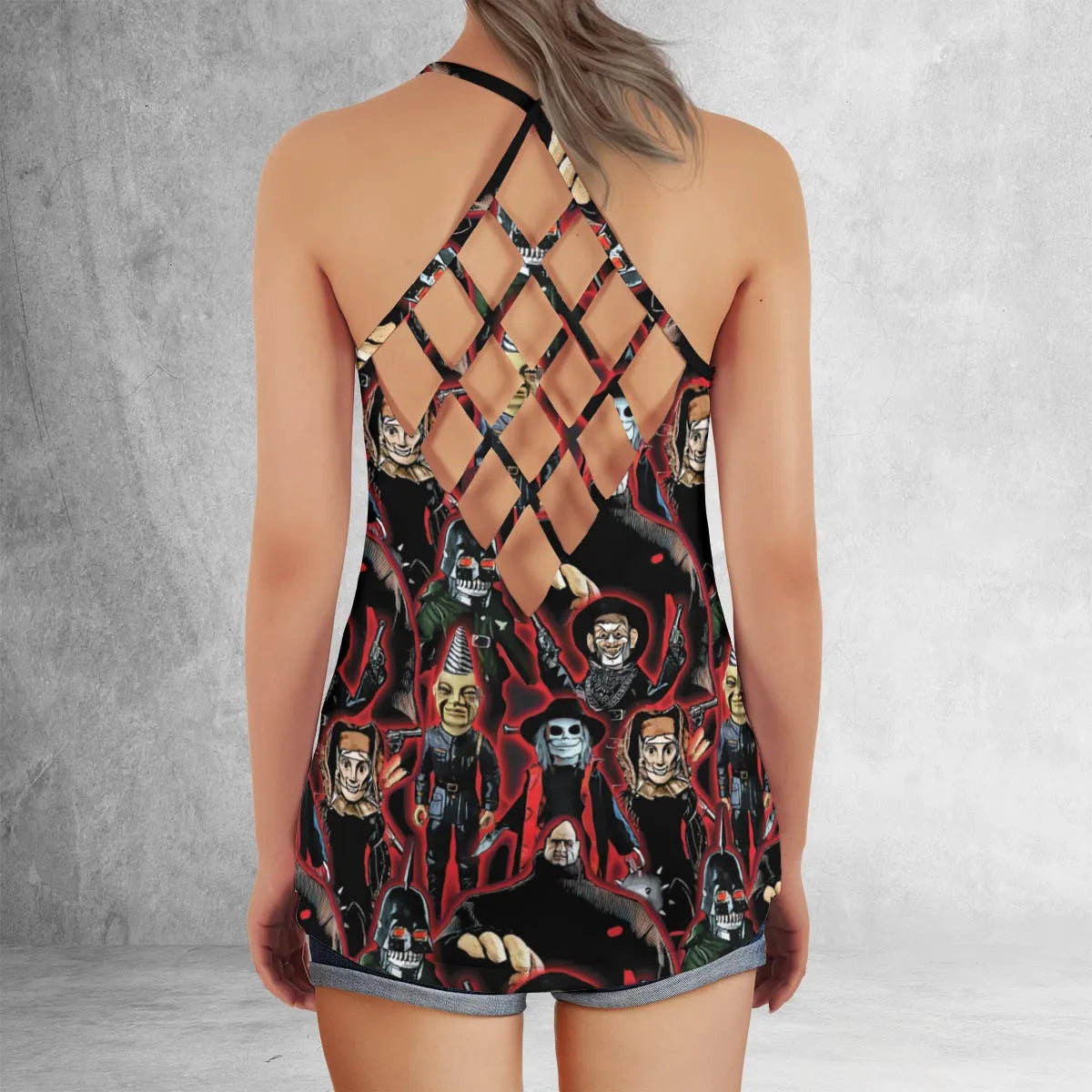 Criss Cross Tank Top - D7J44NKL