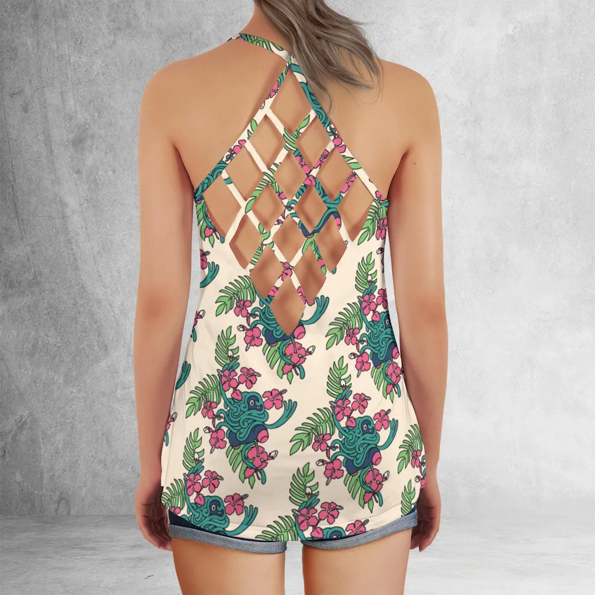 Criss Cross Tank Top - 7SFVRXQH