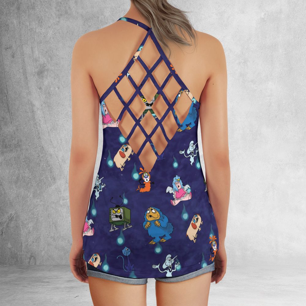 Criss Cross Tank Top - TBKKND3M -  - 3