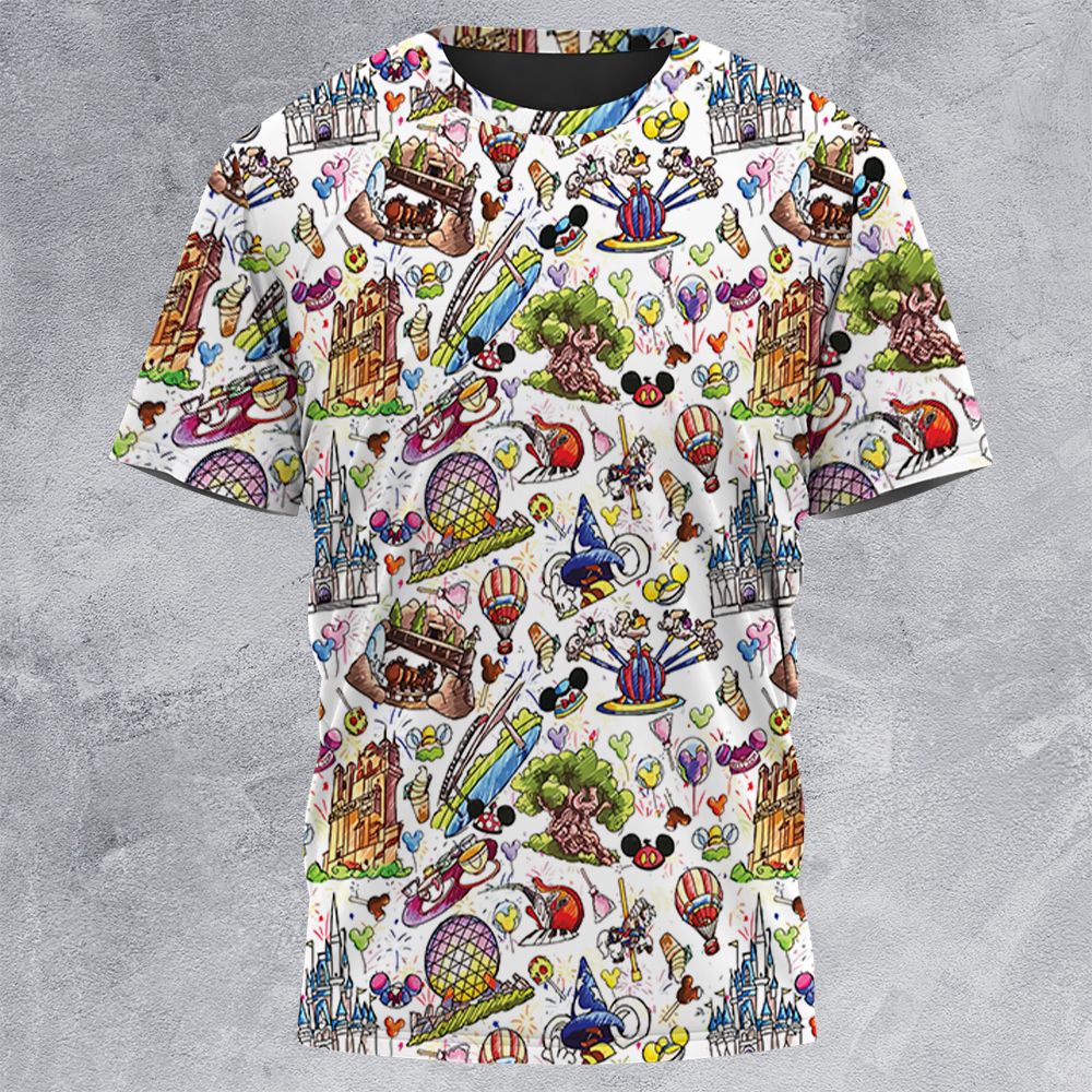 All-Over Print Unisex T-Shirt - 2JT2JNW5 -  - 3