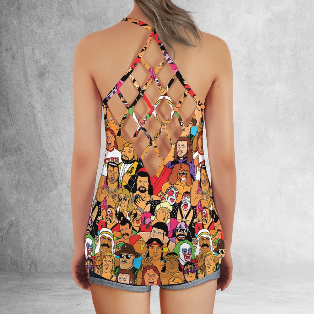 Criss Cross Tank Top - MRESEQBR -  - 3