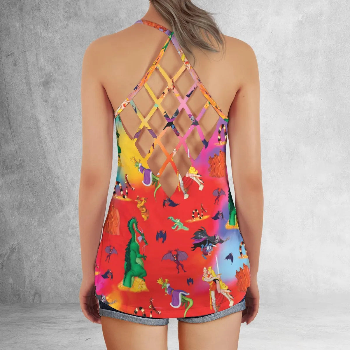 Criss Cross Tank Top - LT6A9XDZ