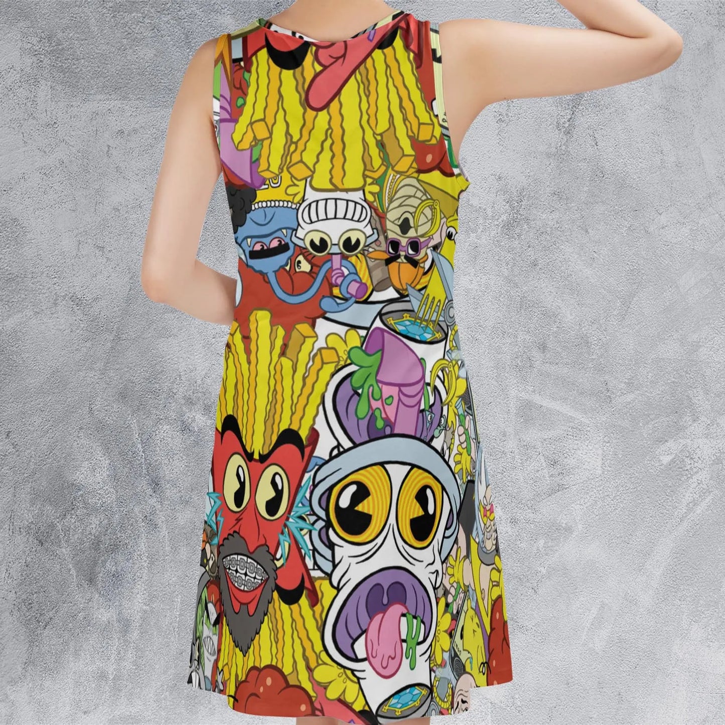 Sleeveless Dress - HAPHUXWU