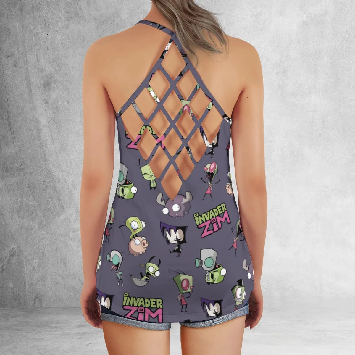 Criss Cross Tank Top - CZL6UHTC