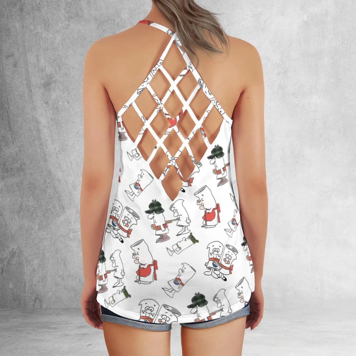 Criss Cross Tank Top - NJM7T3FA