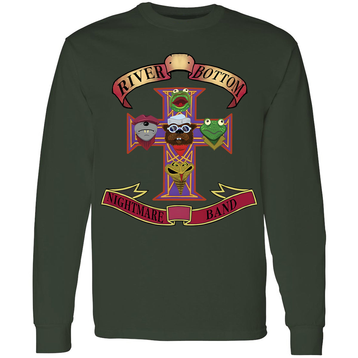 Long Sleeve T-Shirt - Black - THANGFIXED (Copy) - Forest Green - 4